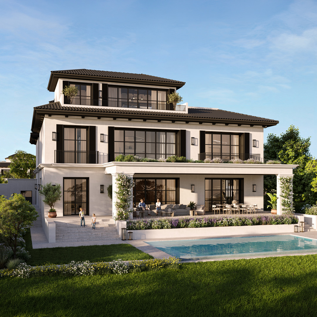Golf Estates · garden elevation · developer rendering