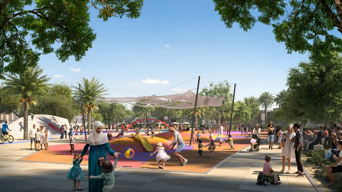 Saadiyat Lagoons · community park · developer rendering
