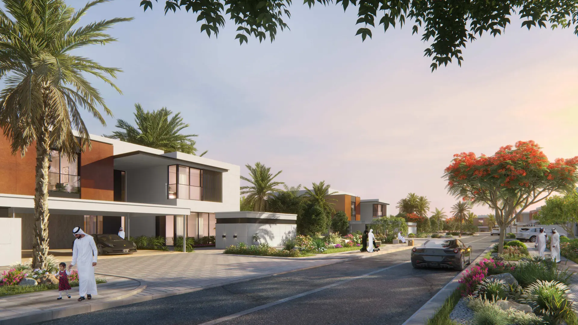 Saadiyat Lagoons · villa architecture · developer rendering