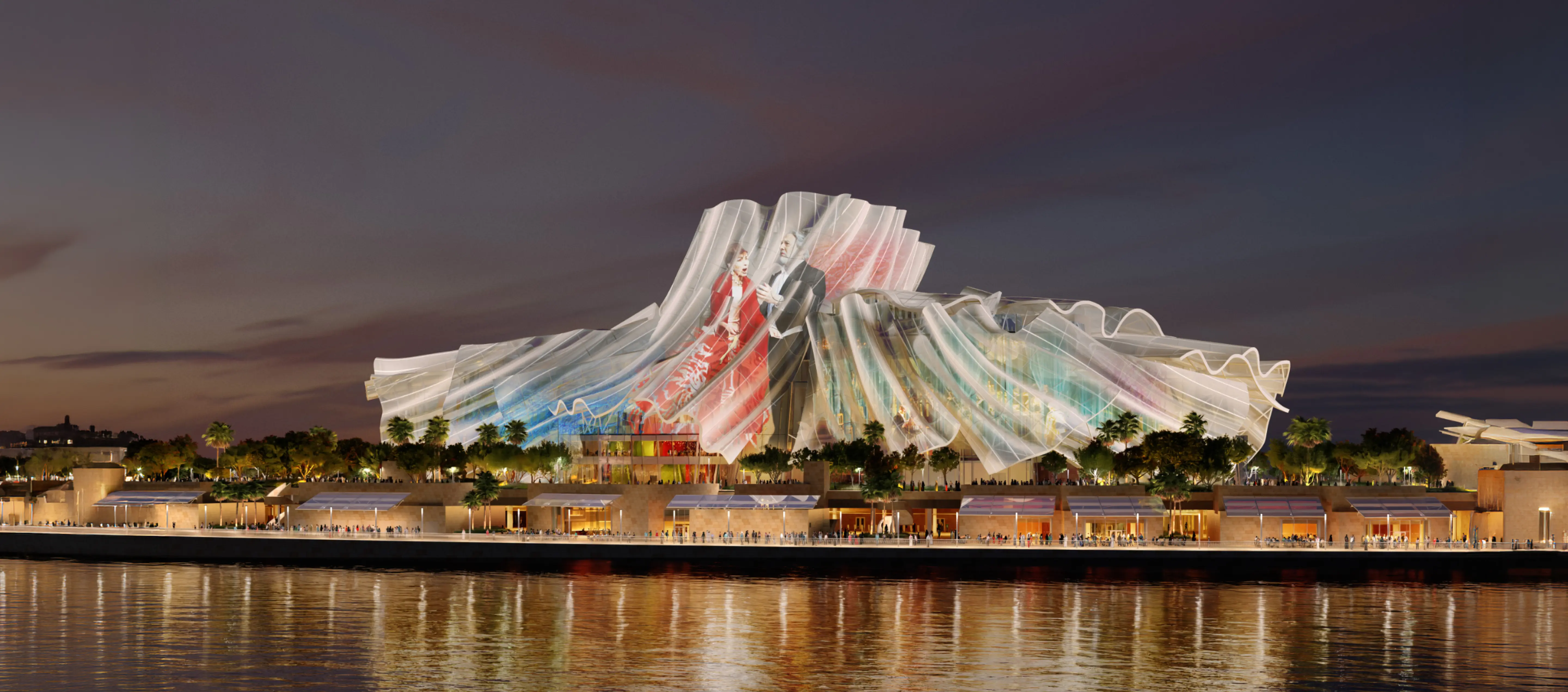 Marsa Al Saadiyat · Dar Al Funoon waterfront · developer rendering