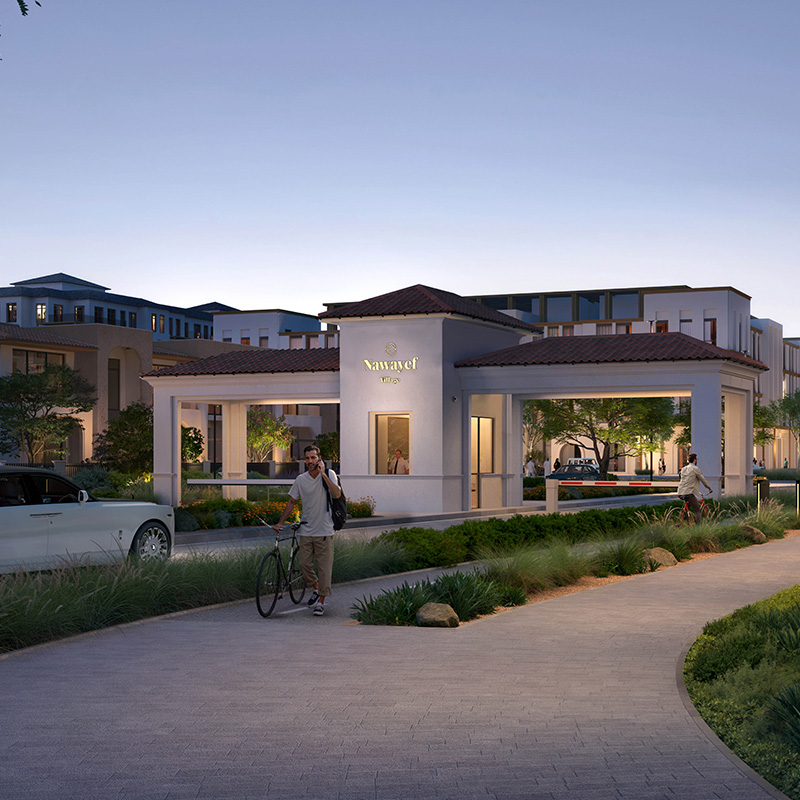 Nawayef Village · entrance pavilion · developer rendering
