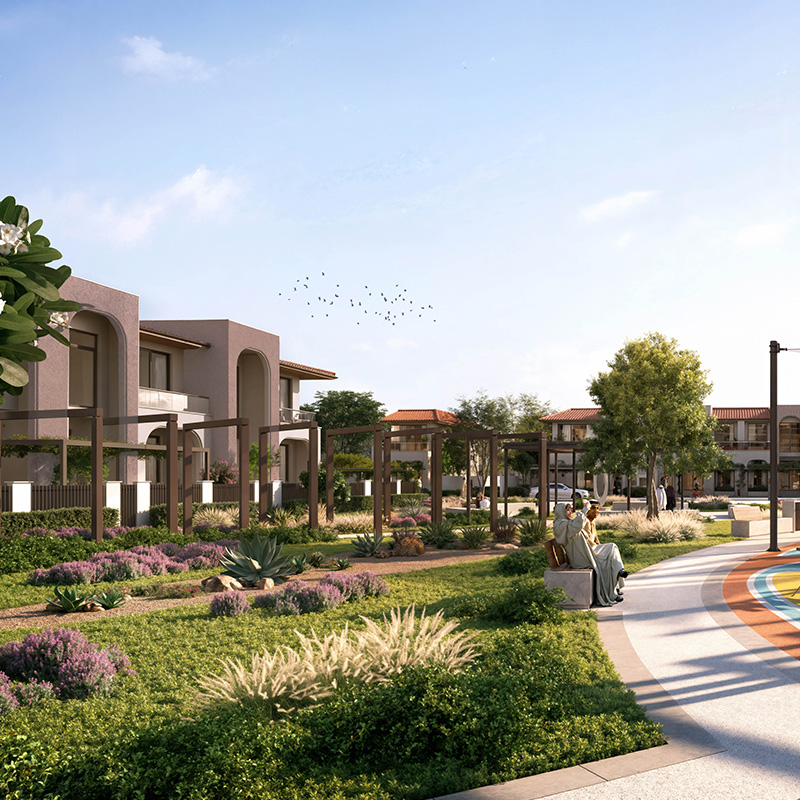 Nawayef Village · landscaped paths · developer rendering
